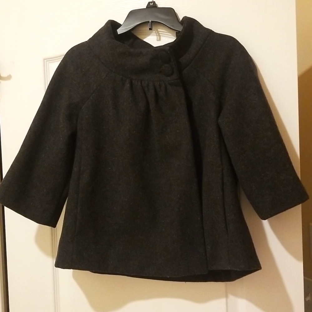 Women's Retro Inspired Cropped Wool Coat